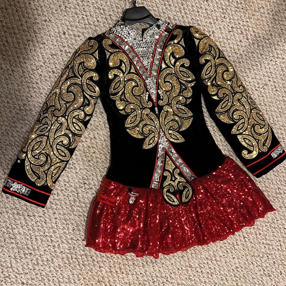 Used Girls U17 Irish Dance dress. Custom made in Scotland